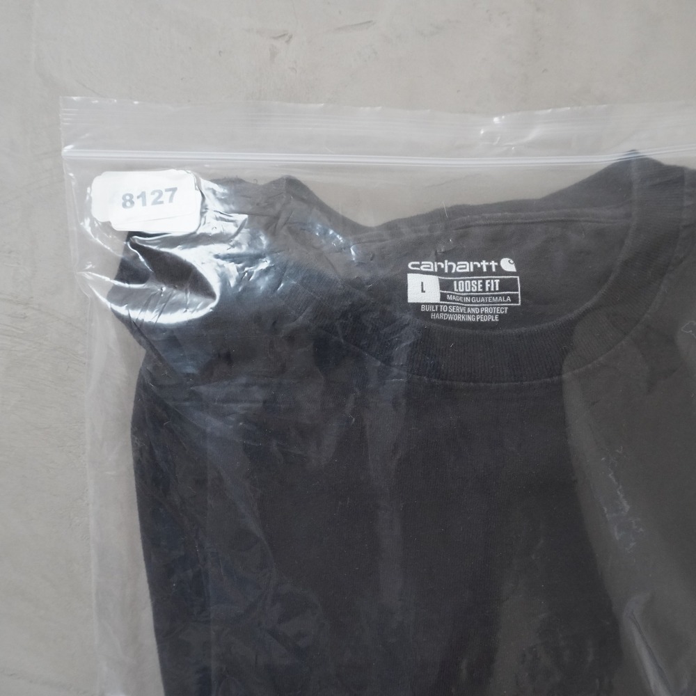 Carhartt Mens Loose Fit Long Sleeve Shamrock Graphic T-Shirt Black Green Large - Picture 8 of 8